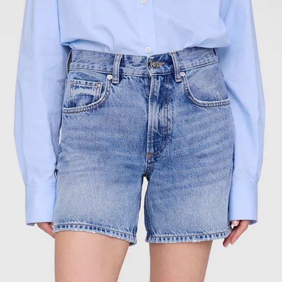 ANINE BING Heath Summer Blue Denim Short 29 - Picture 4 of 13